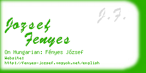 jozsef fenyes business card